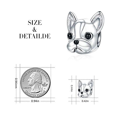 Forever Queen Dog Charm 925 Sterling Silver, Cute Loyal Partners French Bulldog Doggy Animal Pet Bead Charms Fit Charms For Pandora Bracelets Jewelry, Animal Lovers… #TOP1