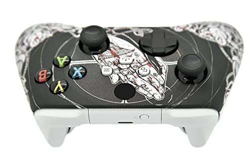 Image of Hand Airbrushed Fade Custom Controller Compatible with Xbox Series X /S & Xbox One (Series X /S Bloody Forgiveness /White)