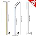 [24 PCS] Value Pack Reusable Stainless Steel Straws in Bulk Extra Long 10.4 inch Colorful,Tomorotec Metal Straw Sets with Cleaning Brushes,12 Straight 12 Bent For Tumblers Beverage Drink Cocktail