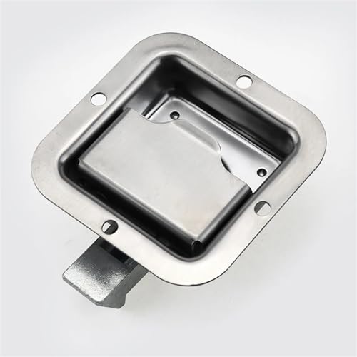 Stainless Steel Flush Paddle Latch RV Toolbox Lock Latch Industrial Heavy Duty Panel Lock 1Pcs(with Keys)
