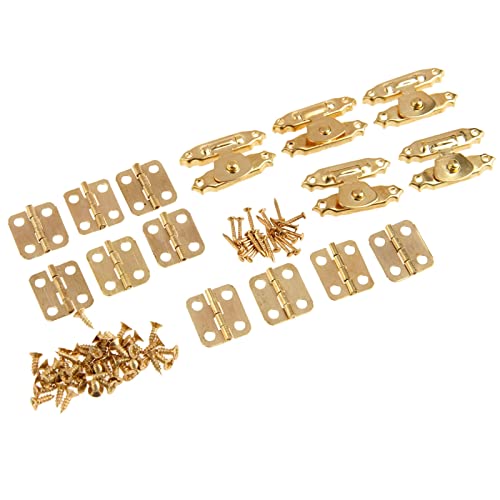 15 unids/set muebles bisagras de gabinete con joyería caja de madera palanca pestillo hierro Vintage Hardware accesorios de muebles