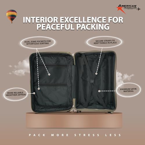 Image of Fly Luggage Trolley bag | Durable Polypropylene Hard Shell | Polypropylene, Lightweight Large Expandable Hardshell, 8 Disc Wheels, TSA Type Lock