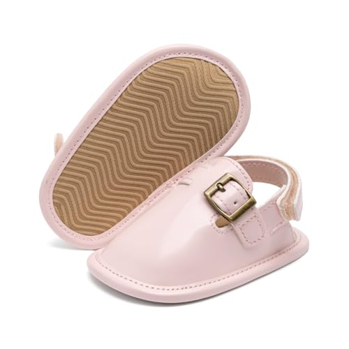 Image of KIDSUN Baby Boys Girls Sandals Adjustable Lightweight House Home Slippers Non Slip Newborn Prewalk First Walk Shoes