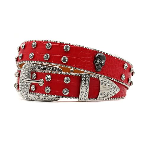 Ceinture de taille réglable Morain pour sublimer un look de soirée sobre avec du punk rouge
