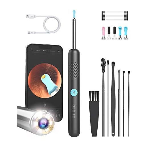 BEBIRD Wax Removal Tool: R1 Upgraded Ear Canal Cleaner with 1080P Camera, Smart Visual Wax Remove Kits with 6 LED Lights & Multi Replacement Tip for Daily Cleaning Ear
