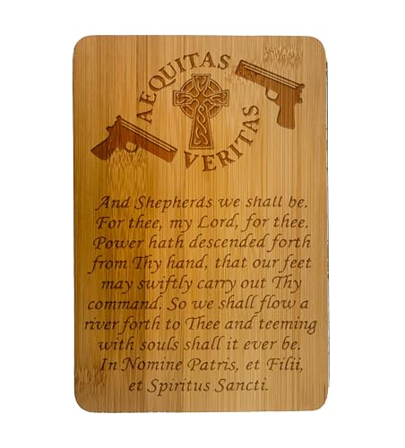 Tabla de Cortar de Madera de Bambú Aequitas Veritas, Diseño de Cruz Celta, Decoración de Cocina miniatura 1