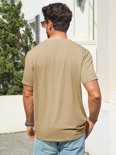 Runcati Mens T-Shirts Short Sleeve V Neck Casual Classic Shirt Summer Stretchy Regular Fit Lightweight Tees3