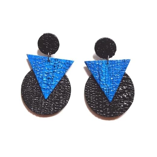 VIRECHIC - Brinco Grande Feminino Magia na Floresta - Brinco Feito à Mão de Fibra de Banana e Papel Reciclado - Bijuteria Feminina Eco-Friendly, VEGANO e Sustentável - Preto e Azul