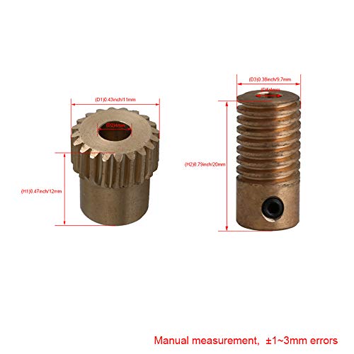 Image of 0.5 Modulus Brass Reducer 20 T Wore Gear Wheel + 4mm Bore Gear Shaft