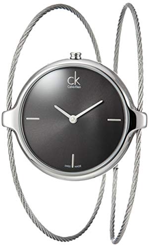Calvin Klein Women's Quartz Watch with Black Dial Analogue Display Quartz Stainless Steel K2Z2 M111