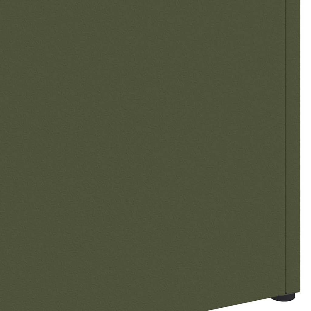 vidaXL Stand de Parapluie de Pluie Vert Olive 28 x 12 x 41 cm Acier, Rangement d'entrée, Support Parapluie rectangulaire, Moderne, Durable, pour Une Maison Bien organisée