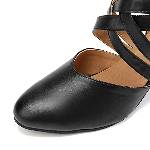 SWDZM Scarpe da Ballo Latino da Donne Punta Chiusa...