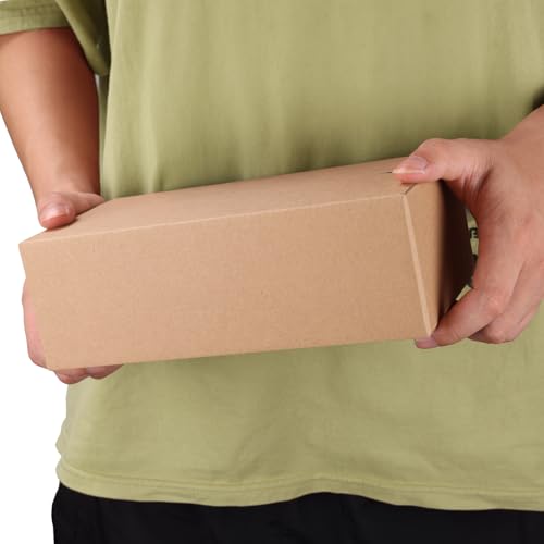 Image of 9x5x3 Shipping Boxes Set of 40, Brown Kraft Corrugated Cardboard Small Boxes Mailers for Business Packaging