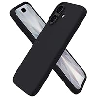 ORNARTO Cover per iPhone 17 6,3 Pollici, Silicone Liquido Premium, Protezione Completa, Gomma Gel Morbida,Custodia Fodera Interna in Microfibra Antigraffio, Antiurto, Nero