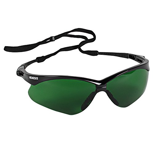 KleenGuard (formerly Jackson Safety) V30 Nemesis Safety Glasses (25692), IRUV Shade 3.0 Lenses with Black Frame, 12 Pairs / Case