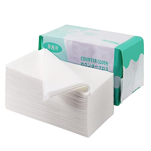 潔の夢 ダスター カウンタークロス 大判 繰り返し使用可能 油汚れに強い 吸水 速乾 家庭用 業務用 30x60cm 100枚入 (ホワイト)
