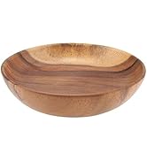 Sluffs Schüssel aus Massivem Akazienholz, Schüssel aus Akazienholz, Salatschüssel, Obst Und Gemüs...