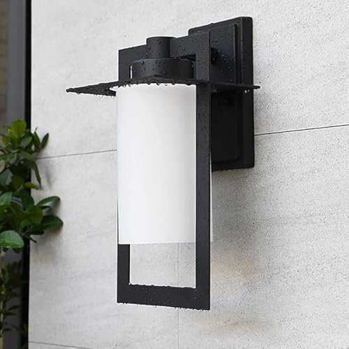 Nowoczesna wodoodporna lampa ścienna - E27 czarny żyrandol oprawa oświetleniowa matowy metal oświetlenie zewnętrzne klasyczny uchwyt kinkiet do ogrodu patio i wejścia