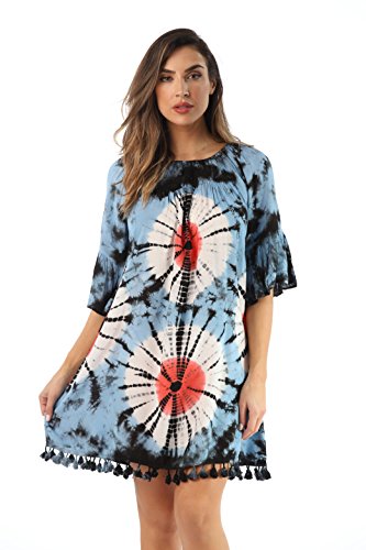 Riviera Sun Tassel Fringe Convertible Tunic Top Swim Cover Up