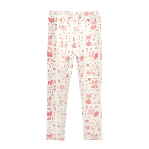 KLL Cute Fox Pattern Foxy Endless Toddler Girls Active Leggings Stretch Full Length Workout Pants Running2