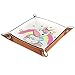 Baby-Einhorn Top Mikrofaser-Schmucktablett Quadratischer Nachttisch Organizer Ringe Ohrringe Halskette Schmuckstück Aufbewahrungstablett Vitrine Schmuck Display