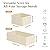 DIMJ Drawer Organizers Clothes, Set of 4 Dresser Organizer Bins, Fabric Closet Organizers and Storage, Shallow Drawer Dividers for Nursery, Clothing, Baby Clothes, Socks, Underwears, Tie (Beige)