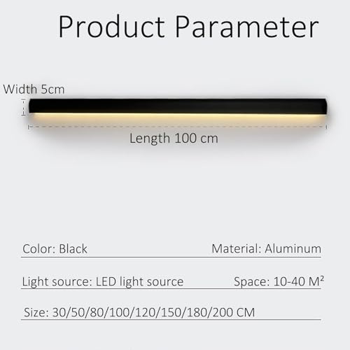 Longue Applique Murale LED Extérieure 3 Modes Éclairage pour Hôtel et Jardin