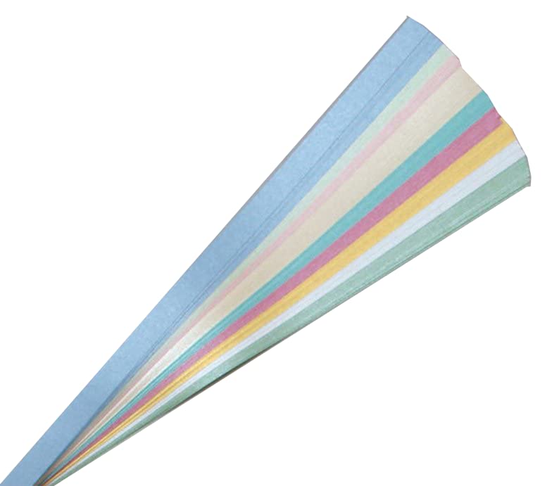 Pearlescent Mix Paper Strips for Weaving Projects. Paper Strips for Moravian Stars, German Stars and Frobel Stars. 100 strips per pack. (3/4 inch x 19 inch, Pearlescent Mix)