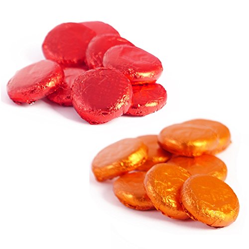Strawberry & Orange Cremes Red Orange Foiled - Fondant Creams by Whitakers Chocolates (Pack Size: 1kg)
