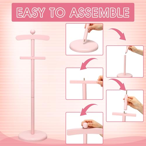 Image of Bucherry 2 Pack Baby Clothes Display Stand Clothe Rack Baby Shower, Pink