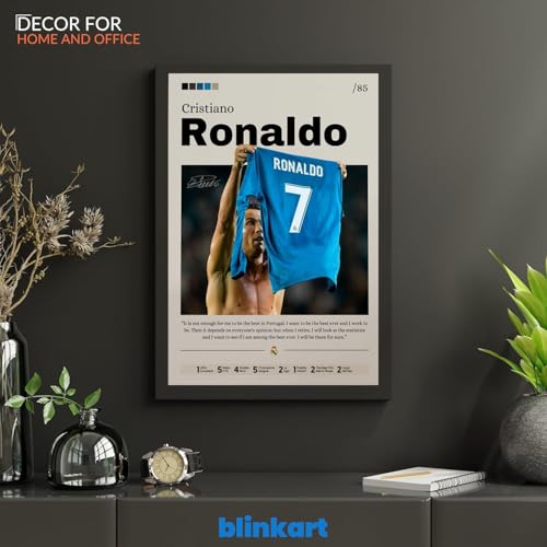Image of BLINKART Daniil Medvedev |Tennis Player | Synthetic Wood Photo Framed Wall Hanging Poster Room & Office Bedroom Home Wall | 13x10 Inches