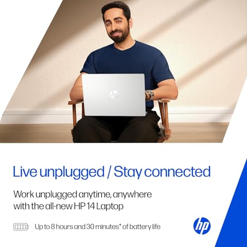 Image of HP 14, Intel Core Ultra 7 155H (16GB DDR5, 512GB SSD) FHD, Anti-Glare, Micro-Edge, 14'' /35.6cm, Win11, M365 Basic(1yr)* Office24, Silver, 1.4kg, EP1151TU, Backlit, HD Camera w /Shutter Laptop
