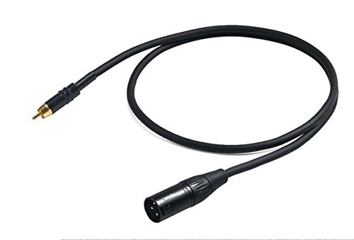 Proel Chlp260Lu3 - Cavo Audio Con Connettori 1X Spina Rca Maschio A 1X Cannon 3P Xlr Maschio, Da 3Mt., Nero