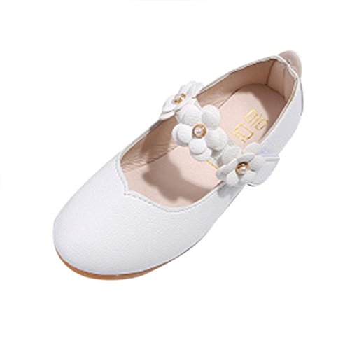Sannysis Babyschuhe, Kinder Schuhe Mädchen Mode Blumen Kind Schuhe Mary Jane Leder Ballerinas Prinzessin Geschlossene Sandalen Halbschuhe Baby Anti-Rutsch Lauflernschuhe