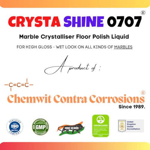 Crysta Shine 0707 - Marble Crystallizer & Marble Polish Liquid - Easy Spray & Buff for High Gloss Polishing & Shine on Marble Floor - Polish all Marble & Granite stone - Italian Indian Terrazzo Kota