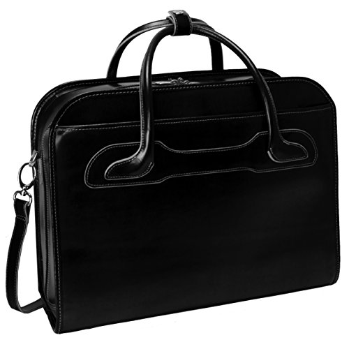 Image of McKleinUSA McKlein WILLOWBROOK, 17 inch Leather Detachable -Wheeled Ladies' Laptop /Computer & Tablet Business Briefcase Bag /Women's Rolling Overnight Travel Bag, Removable trolley case