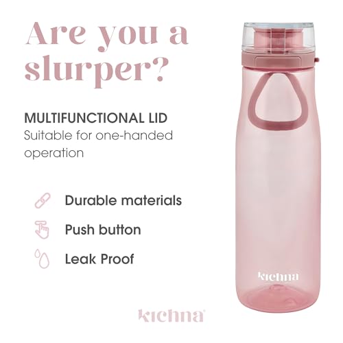 Kichna The Quencher Sports Drinks Water Bottle 700ml, Blush Pink, 700 ml - Image 3