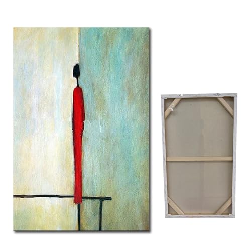 Mintura ¡Listo para colgar! Pintura al óleo pintada a mano sobre lienzo hecha a mano moderna decoración de pared arte pop para sala de estar hotel decoración (marco interior, 60 x