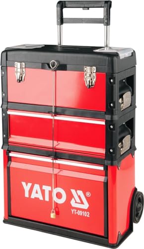 YATO YT-09102 - caja de herramientas carro compone de 3 partes, Color: Rojo...