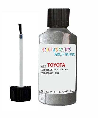 Scoobys Paints Back In The Mix Ice Titanium Touch Up Paint For Toyota Rav4 1H4 2008-2019 30Ml Bottle Brush Scratch Stone Chip Repair Pen