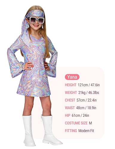 Disfraz Halloween para niñas estilo Hippie años 70 miniatura 6