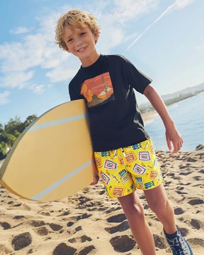 Image of SURF CUZ Boys Swim Trunks Toddler Swim Shorts UPF 50+ Bathing Suit for Boy Swimsuit Quick Dry Mesh Beach Boardshorts Swimwear