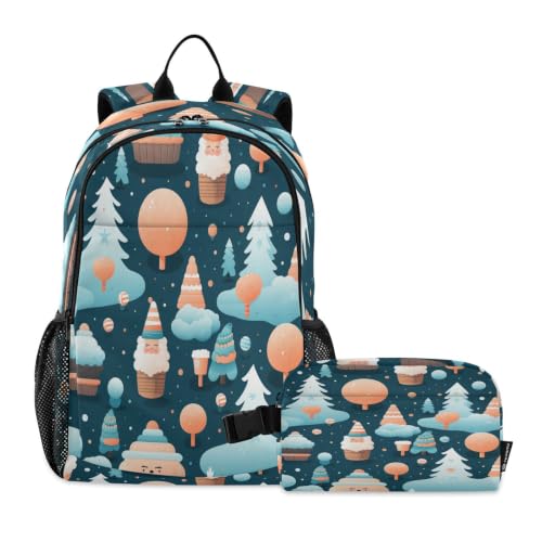 Sac d'école léger Noël et sac lunch pour les repas à la récréation