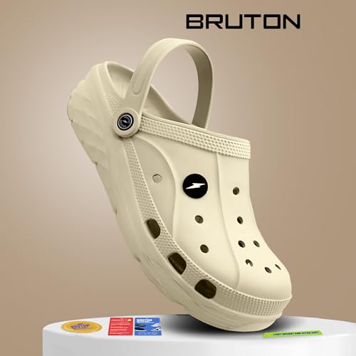 Image of BRUTON Extra Soft Men's Classic Casual Sandals /Clogs Adjustable Back Strap | Lightweight | Stylish & Non-Slip | Waterproof & Everyday Mules for Men & Boys