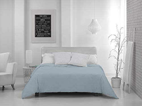 Parure de lit grise 3 pièces coton polyester drap lit double 135/140 - 4