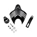 Black Aluminum Twin Horn Cover V-Shield Cowbell Motorcycle For Cruiser Chopper Bobber Cafe Racer