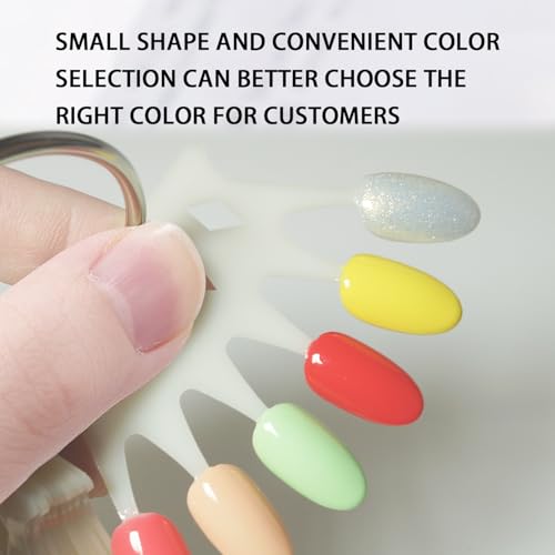 MOIBASE 6 × 10 peças de palitos de amostra de unhas postiças transparentes em forma de leque em form