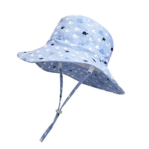 Baby Boys Sun Hat Summer Beach Bucket Hat UPF 50+ Sun Protection Caps Hat for Newborn Infant Toddlers Kids ((0-6 Months) 18.1