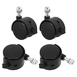 BUTIFULSIC 4 piezas Ruedas Aplicables con Freno para Radiadores Eléctricos y Muebles de Ruedas Giratorias de Plástico de Reemplazo Seguro para Calentadores y Carros Auxiliares