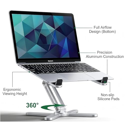 Base para Laptop Atizzy 360 Rotativa Ajustable de Aluminio miniatura 2